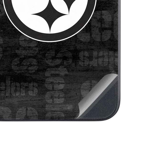 NFL Pittsburgh Steelers Black & White Galaxy A54 5G Skin