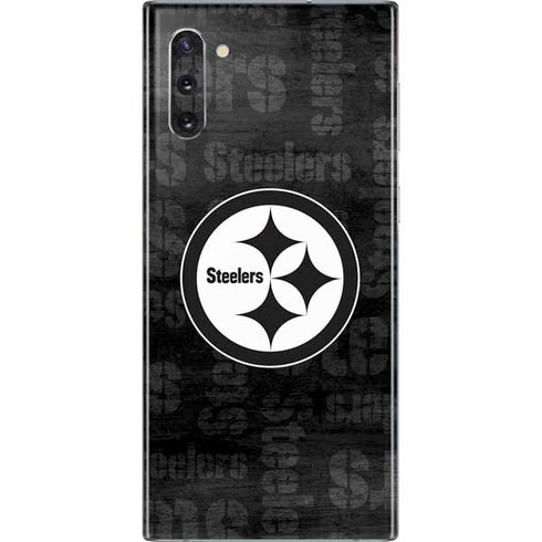 NFL Pittsburgh Steelers Black & White Galaxy Note 10 Skin