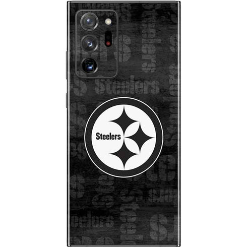 NFL Pittsburgh Steelers Black & White Galaxy Note20 Ultra 5G Skin