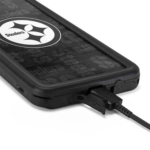 NFL Pittsburgh Steelers Black & White Galaxy S20 Plus Waterproof Case