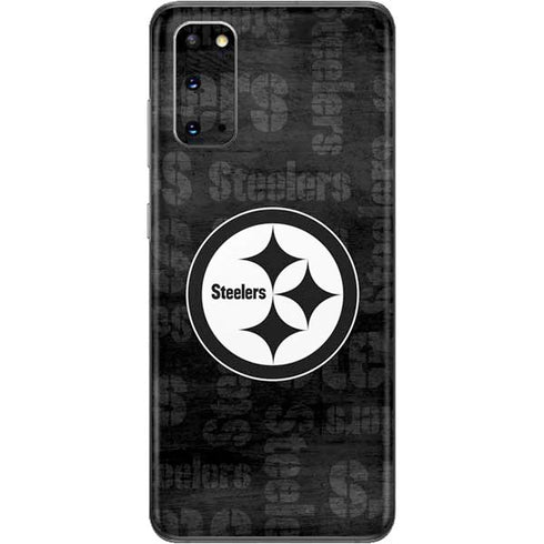 NFL Pittsburgh Steelers Black & White Galaxy S20 Skin