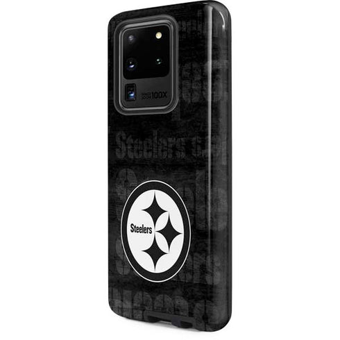 NFL Pittsburgh Steelers Black & White Galaxy S20 Ultra 5G Pro Case