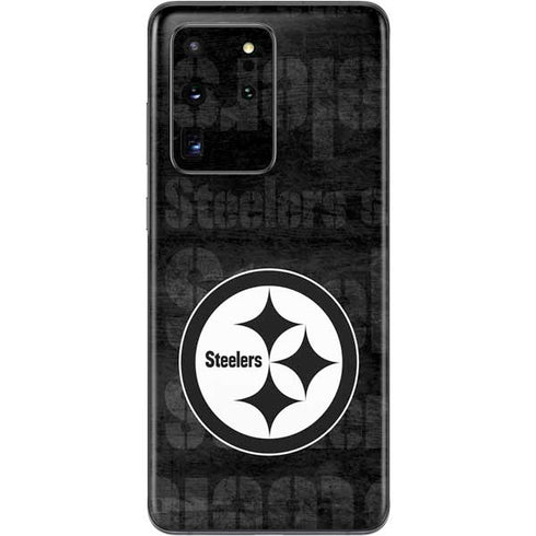 NFL Pittsburgh Steelers Black & White Galaxy S20 Ultra 5G Skin