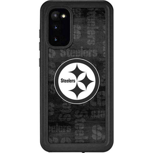 NFL Pittsburgh Steelers Black & White Galaxy S20 Waterproof Case