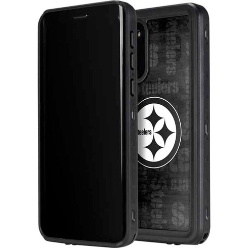NFL Pittsburgh Steelers Black & White Galaxy S20 Waterproof Case