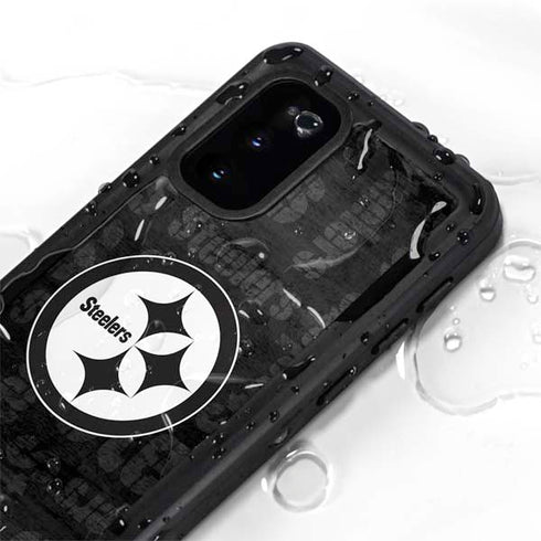 NFL Pittsburgh Steelers Black & White Galaxy S20 Waterproof Case