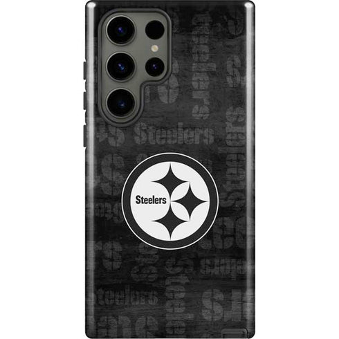 NFL Pittsburgh Steelers Black & White Galaxy S23 Ultra Pro Case