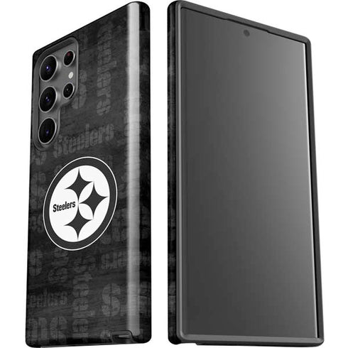 NFL Pittsburgh Steelers Black & White Galaxy S23 Ultra Pro Case