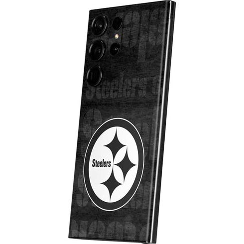 NFL Pittsburgh Steelers Black & White Galaxy Skins
