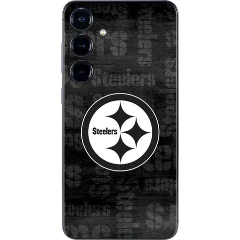 NFL Pittsburgh Steelers Black & White Galaxy S25 Plus Skin