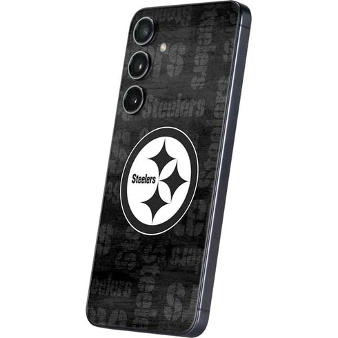 NFL Pittsburgh Steelers Black & White Galaxy S25 Plus Skin