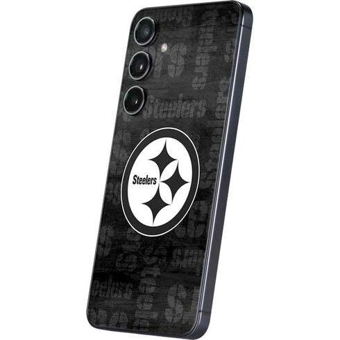 NFL Pittsburgh Steelers Black & White Galaxy S25 Skin