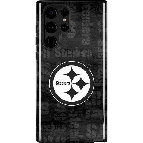 NFL Pittsburgh Steelers Black & White Galaxy Cases