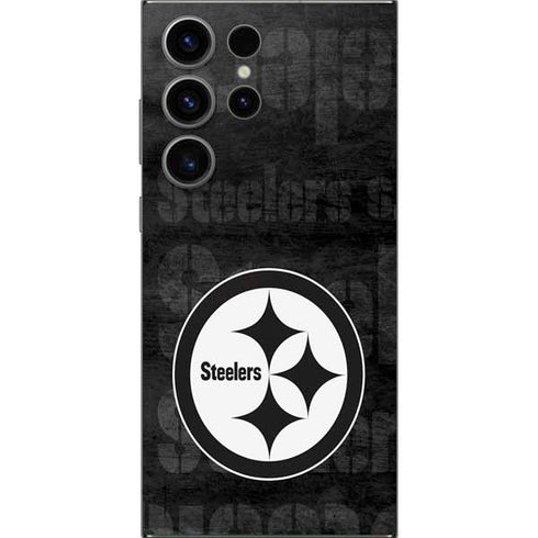 NFL Pittsburgh Steelers Black & White Galaxy S24 Ultra Skin