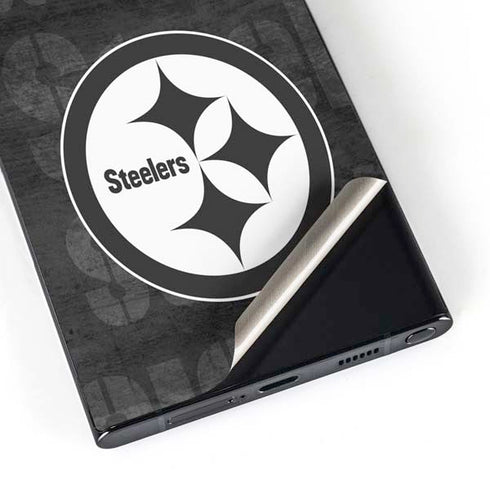 NFL Pittsburgh Steelers Black & White Galaxy S24 Ultra Skin