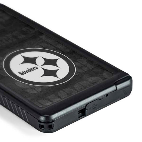 NFL Pittsburgh Steelers Black & White Galaxy S24 Ultra Waterproof Case