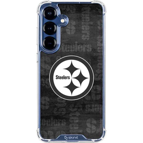 NFL Pittsburgh Steelers Black & White Galaxy S25 Plus Clear Case