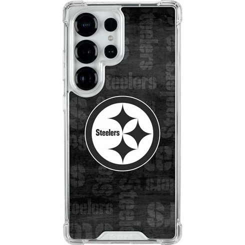 NFL Pittsburgh Steelers Black & White Galaxy S25 Ultra Clear Case