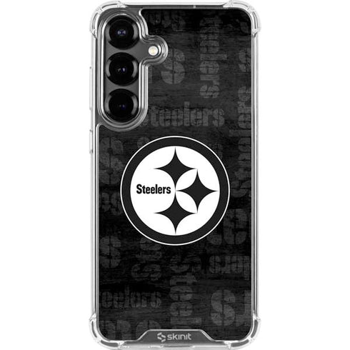 NFL Pittsburgh Steelers Black & White Galaxy S26 Clear Case