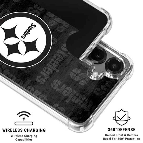 NFL Pittsburgh Steelers Black & White Galaxy S26 Clear Case