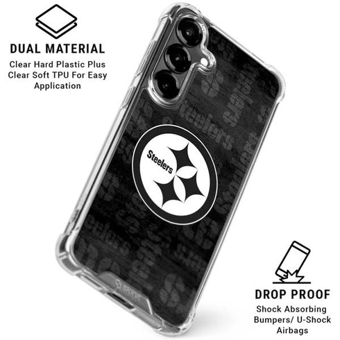 NFL Pittsburgh Steelers Black & White Galaxy S26 Clear Case