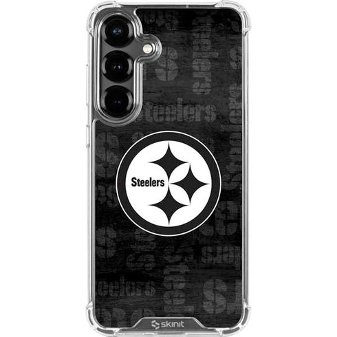 NFL Pittsburgh Steelers Black & White Galaxy S26 Plus Clear Case