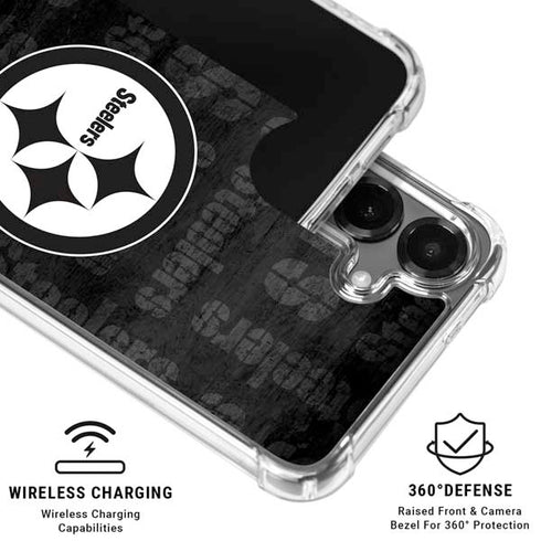 NFL Pittsburgh Steelers Black & White Galaxy S26 Plus Clear Case