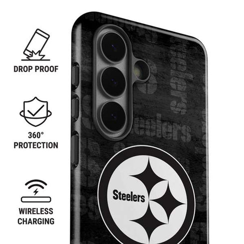 NFL Pittsburgh Steelers Black & White Galaxy S26 Plus Impact Case