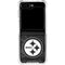 NFL Pittsburgh Steelers Black & White Galaxy Z Flip6 Clear Case