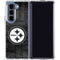 NFL Pittsburgh Steelers Black & White Galaxy Z Fold5 5G Clear Case