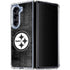 NFL Pittsburgh Steelers Black & White Galaxy Z Fold5 5G Clear Case