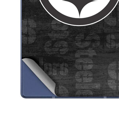 NFL Pittsburgh Steelers Black & White Galaxy Z Fold6 Skin
