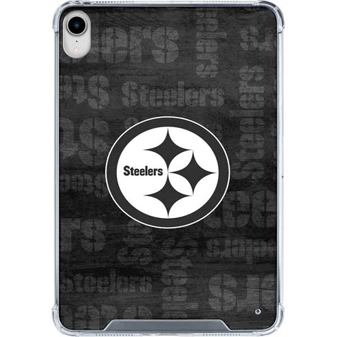 NFL Pittsburgh Steelers Black & White iPad 11th Gen (2025) Clear Case
