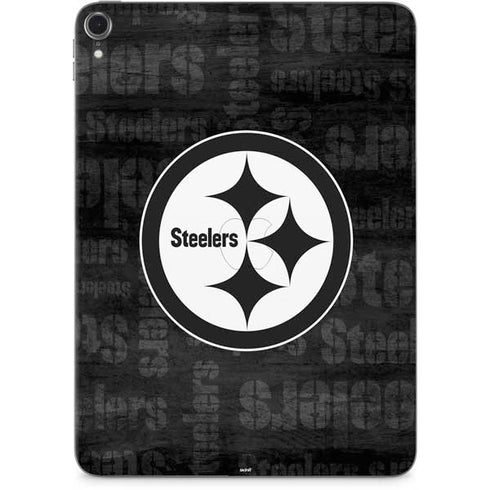 NFL Pittsburgh Steelers Black & White Apple iPad Pro Skin