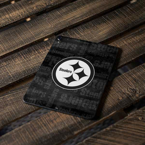 NFL Pittsburgh Steelers Black & White Apple iPad Pro Skin