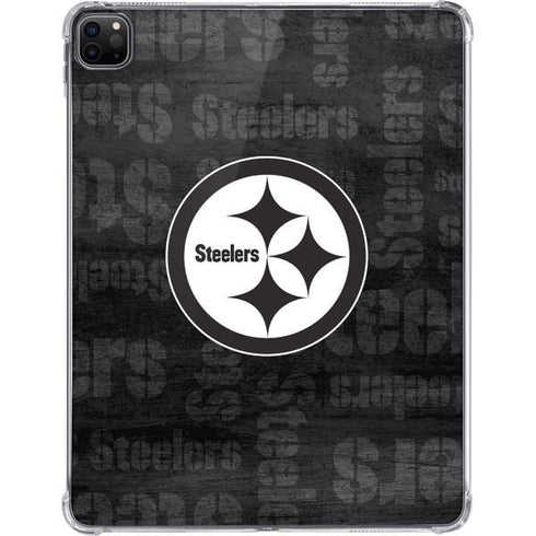 NFL Pittsburgh Steelers Black & White iPad Pro 11in (2024) Clear Case