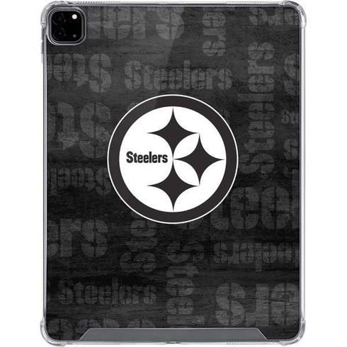 NFL Pittsburgh Steelers Black & White iPad Pro 12.9in (2020) Clear Case