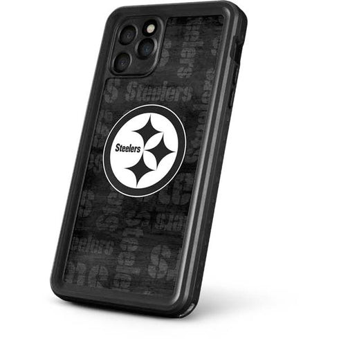NFL Pittsburgh Steelers Black & White iPhone 11 Pro Waterproof Case