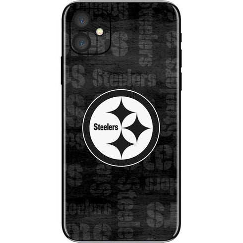 NFL Pittsburgh Steelers Black & White iPhone 11 Skin