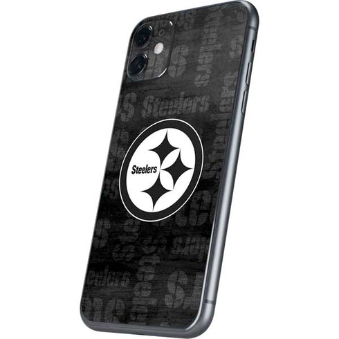 NFL Pittsburgh Steelers Black & White iPhone 11 Skin