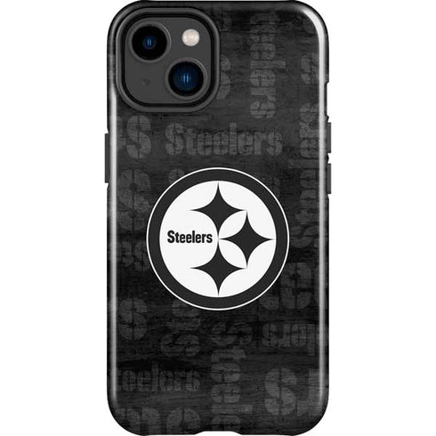 NFL Pittsburgh Steelers Black & White iPhone 15 Impact Case