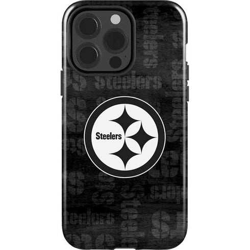 NFL Pittsburgh Steelers Black & White iPhone 15 Pro Impact Case