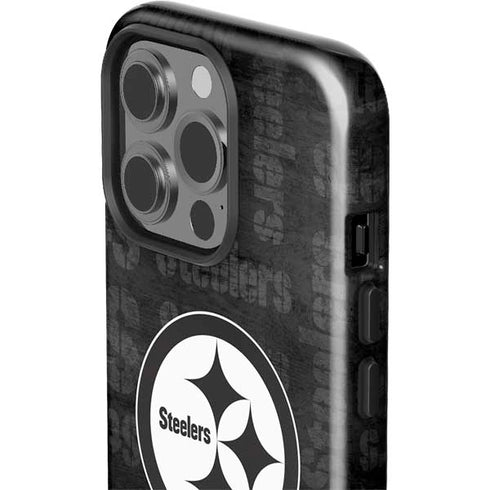 NFL Pittsburgh Steelers Black & White iPhone 15 Pro Impact Case