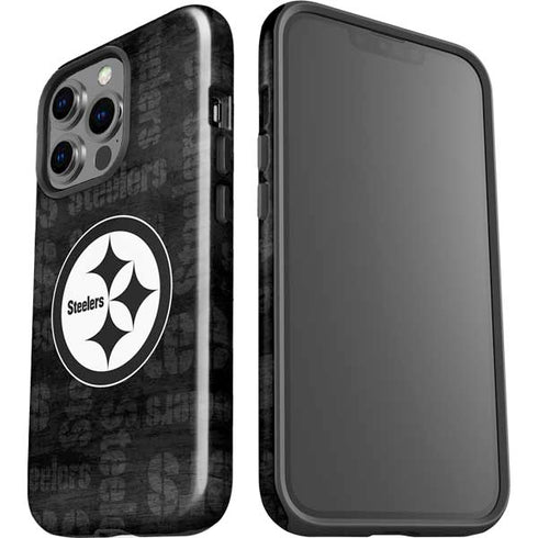 NFL Pittsburgh Steelers Black & White iPhone 15 Pro Impact Case