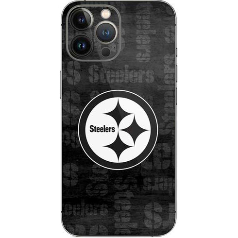 NFL Pittsburgh Steelers Black & White iPhone 15 Pro Max Skin
