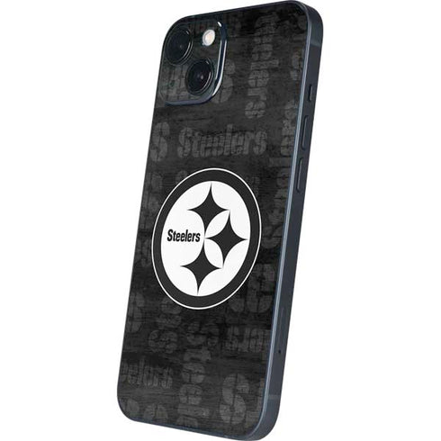 NFL Pittsburgh Steelers Black & White iPhone 15 Skin