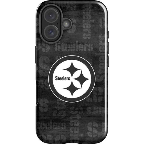 NFL Pittsburgh Steelers Black & White iPhone 16 Plus Impact Case