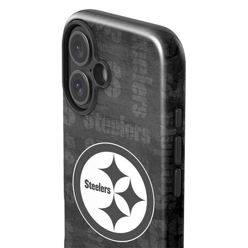 NFL Pittsburgh Steelers Black & White iPhone 16 Plus Impact Case