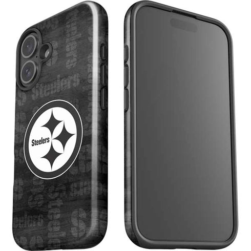 NFL Pittsburgh Steelers Black & White iPhone 16 Plus Impact Case