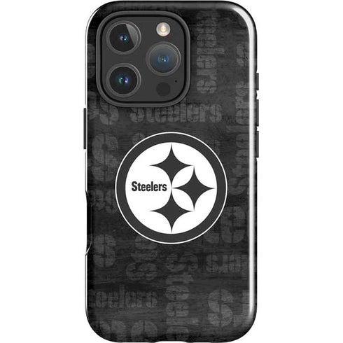 NFL Pittsburgh Steelers Black & White iPhone 16 Pro Impact Case